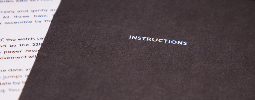 Watch instructions